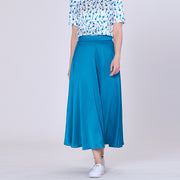 Jupe midi évasée en satin