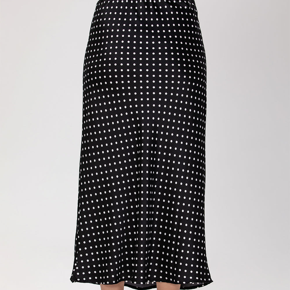 Jupe midi imprimée droite