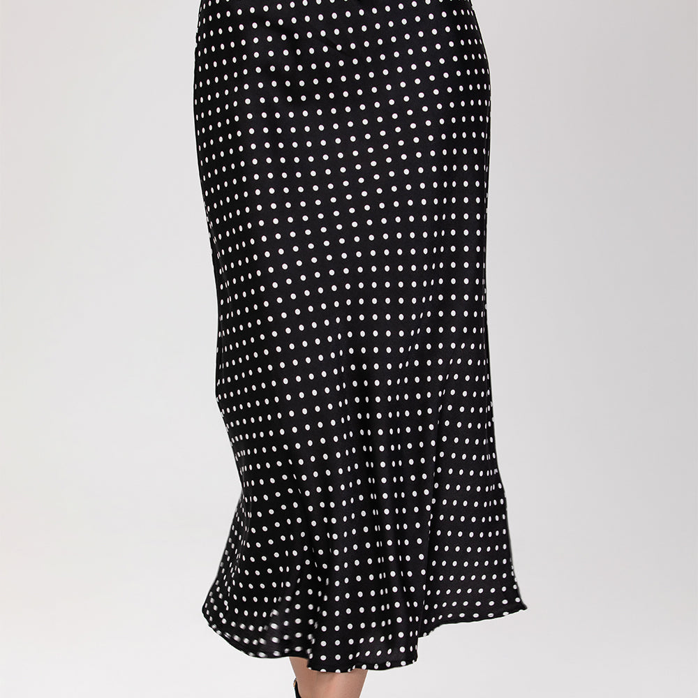 Jupe midi imprimée droite