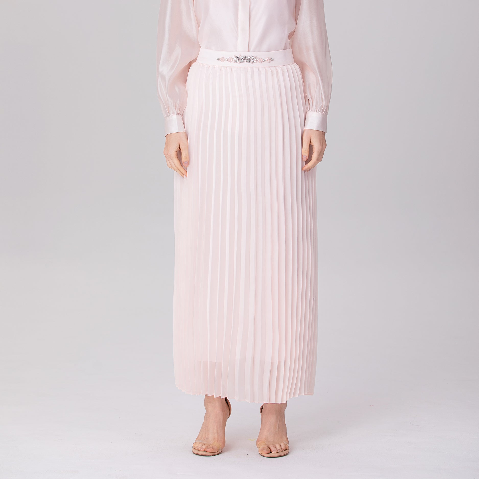 Jupe plissée en organza