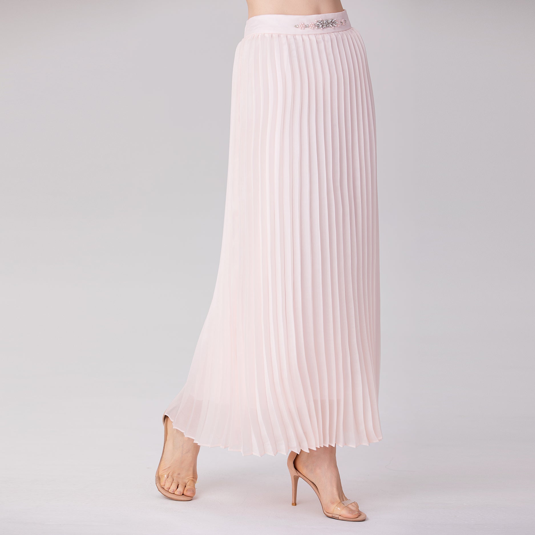 Jupe plissée en organza