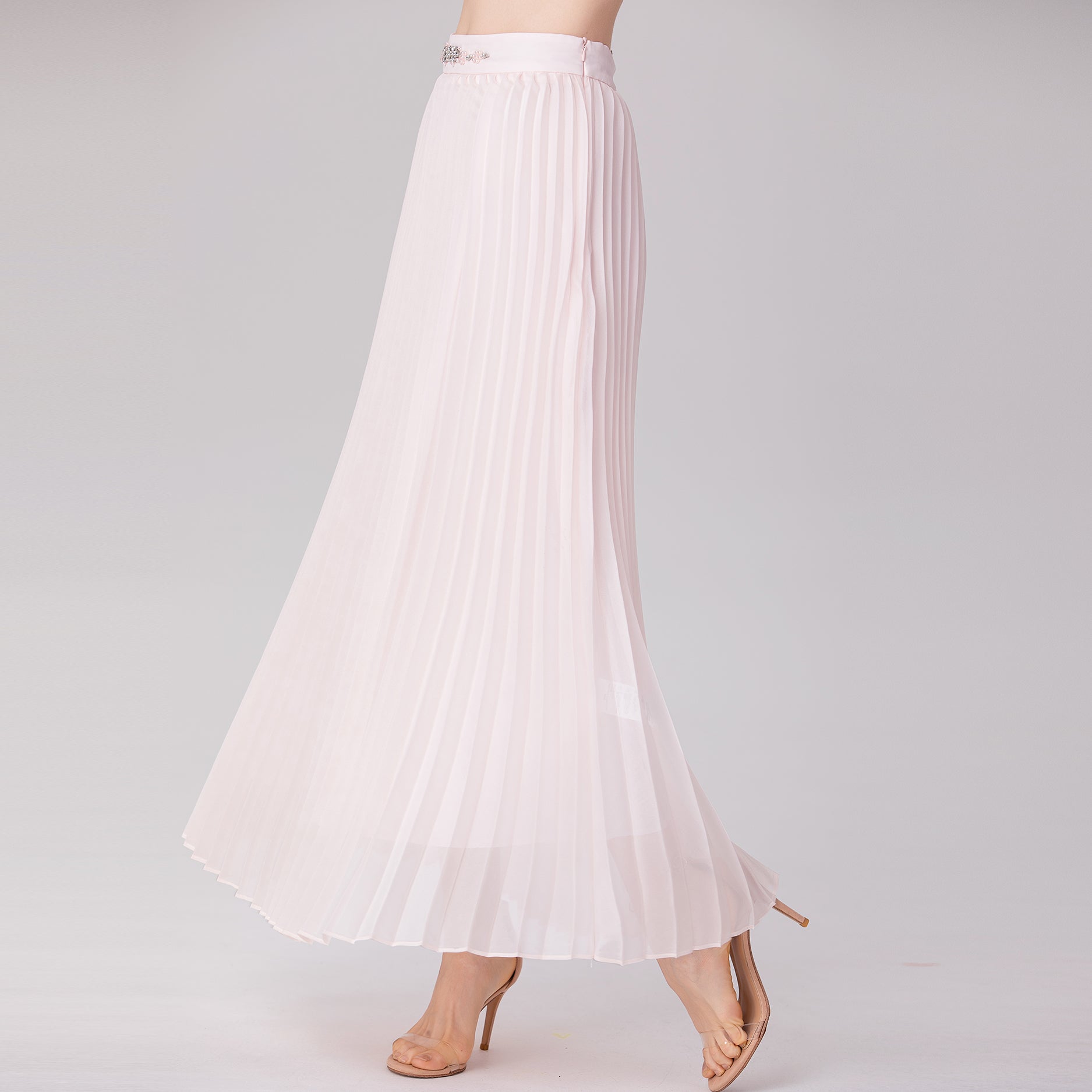 Jupe plissée en organza