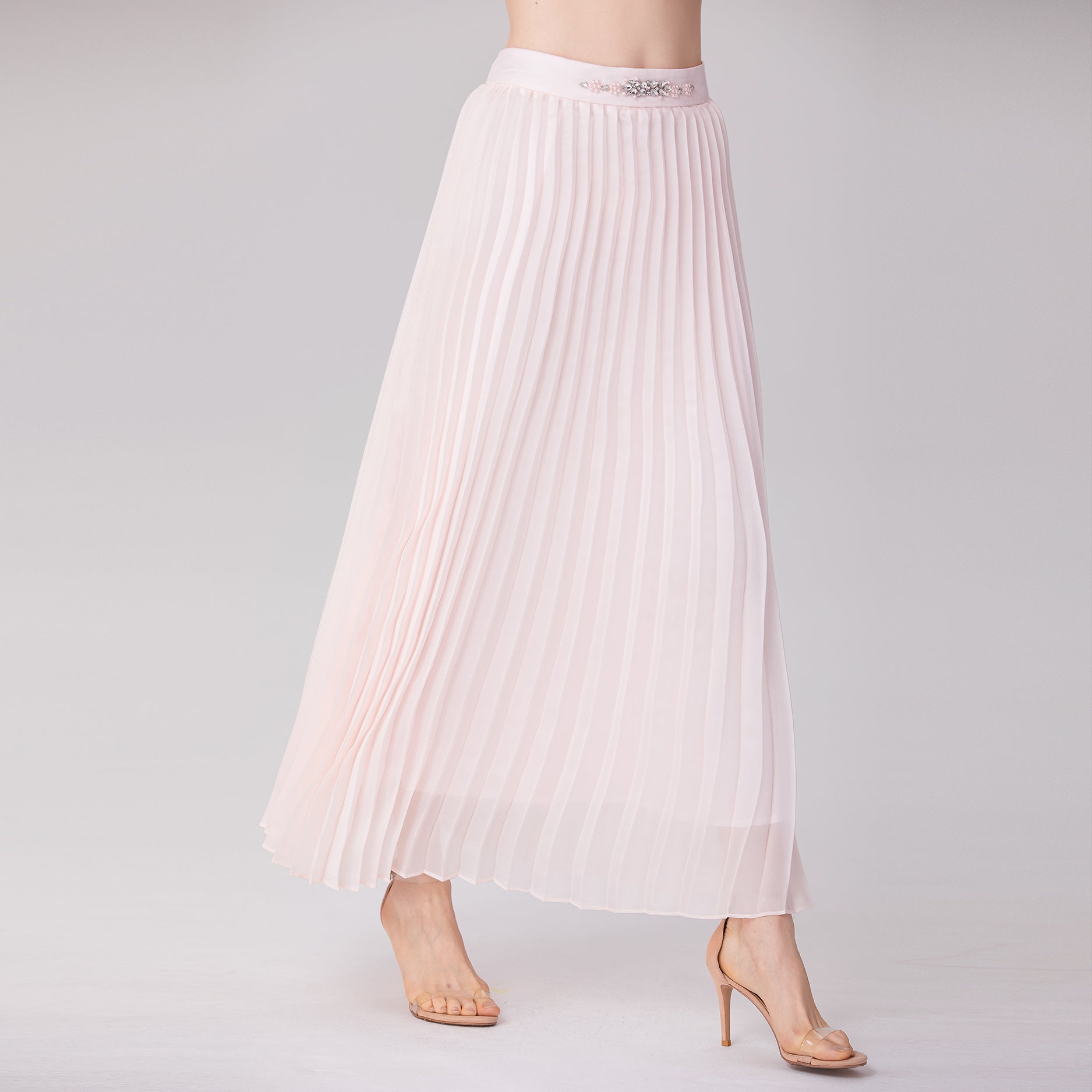 Jupe plissée en organza