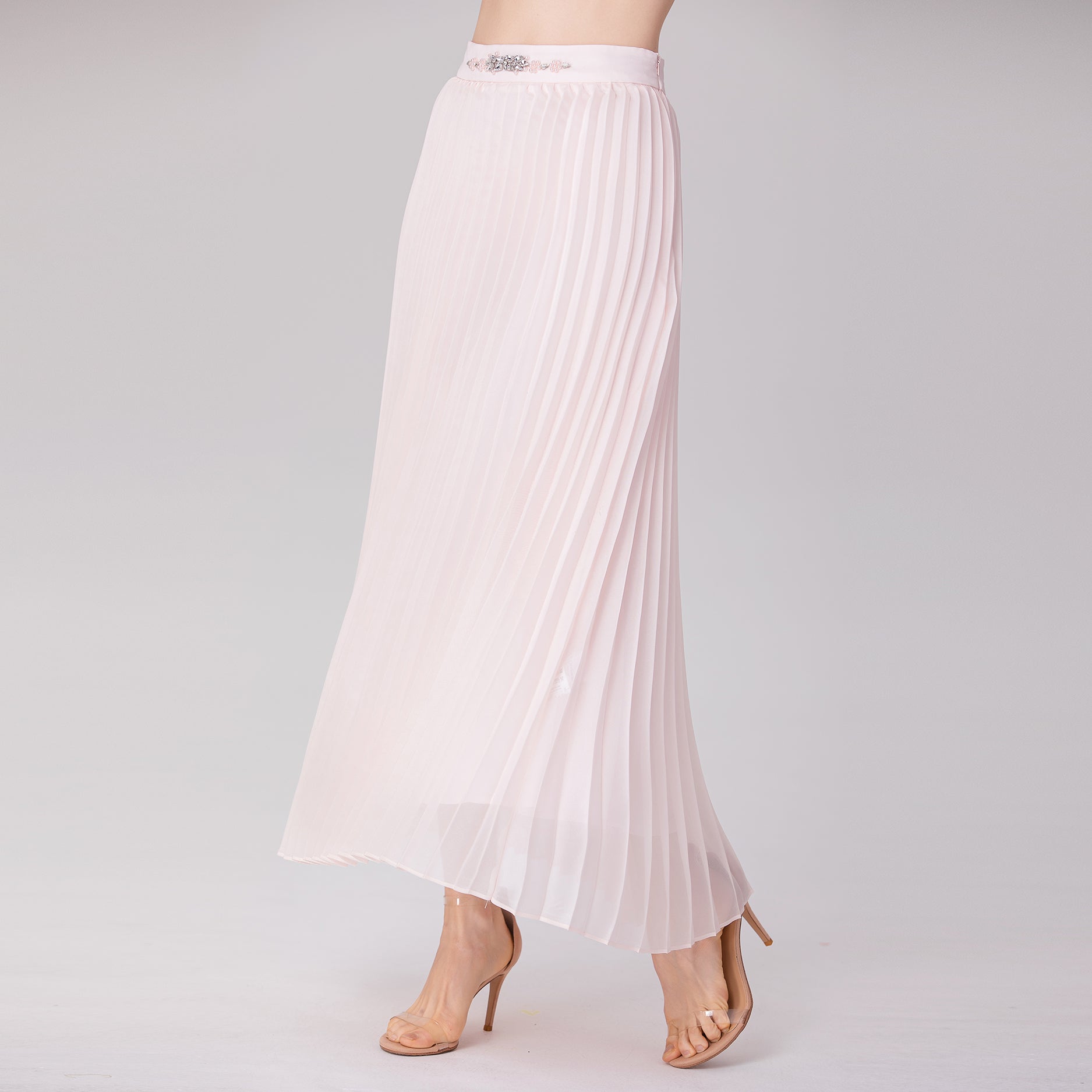 Jupe plissée en organza