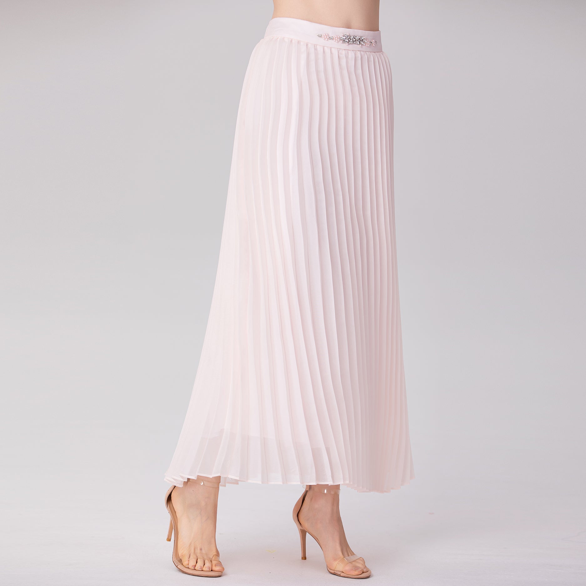 Jupe plissée en organza