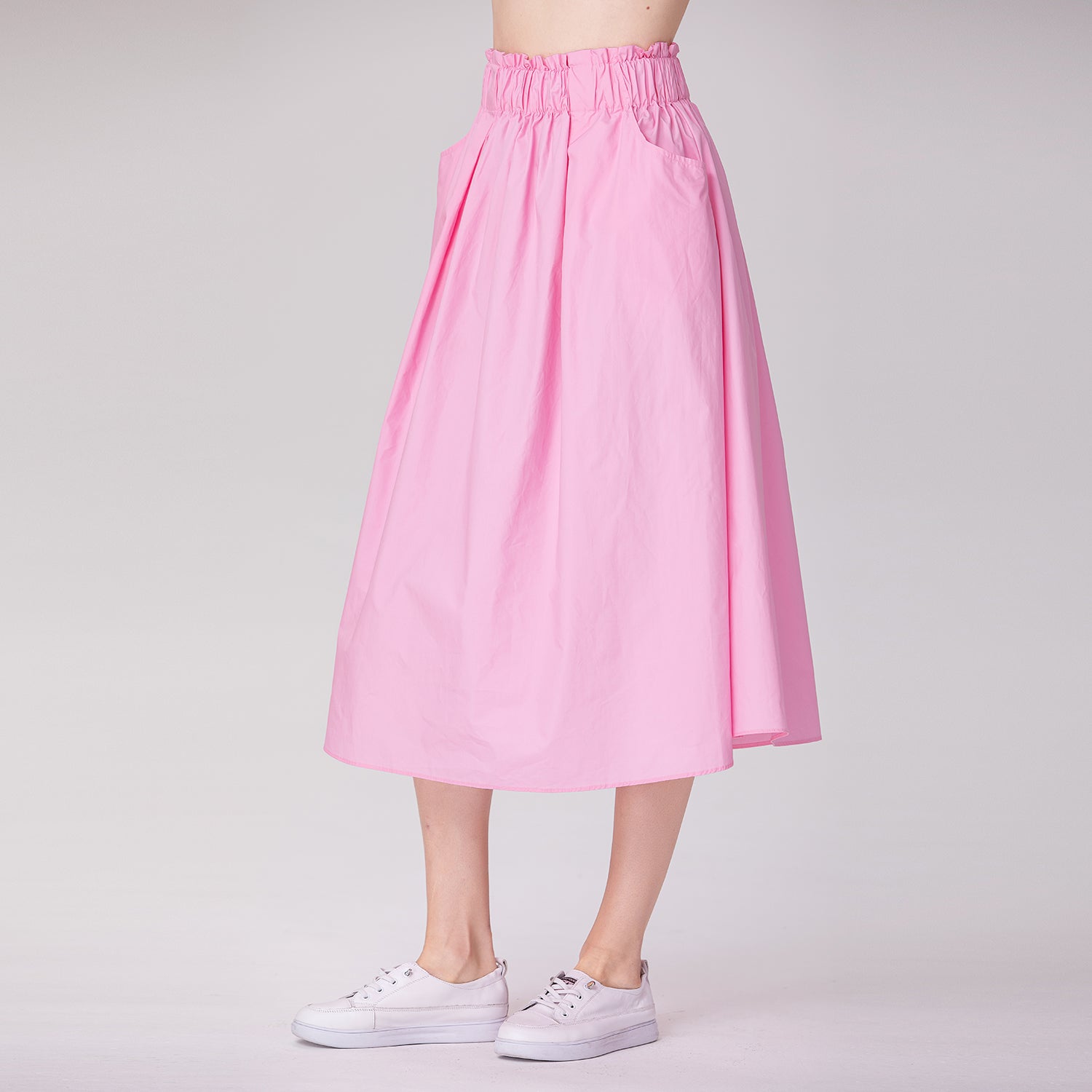 Jupe midi évasée en coton