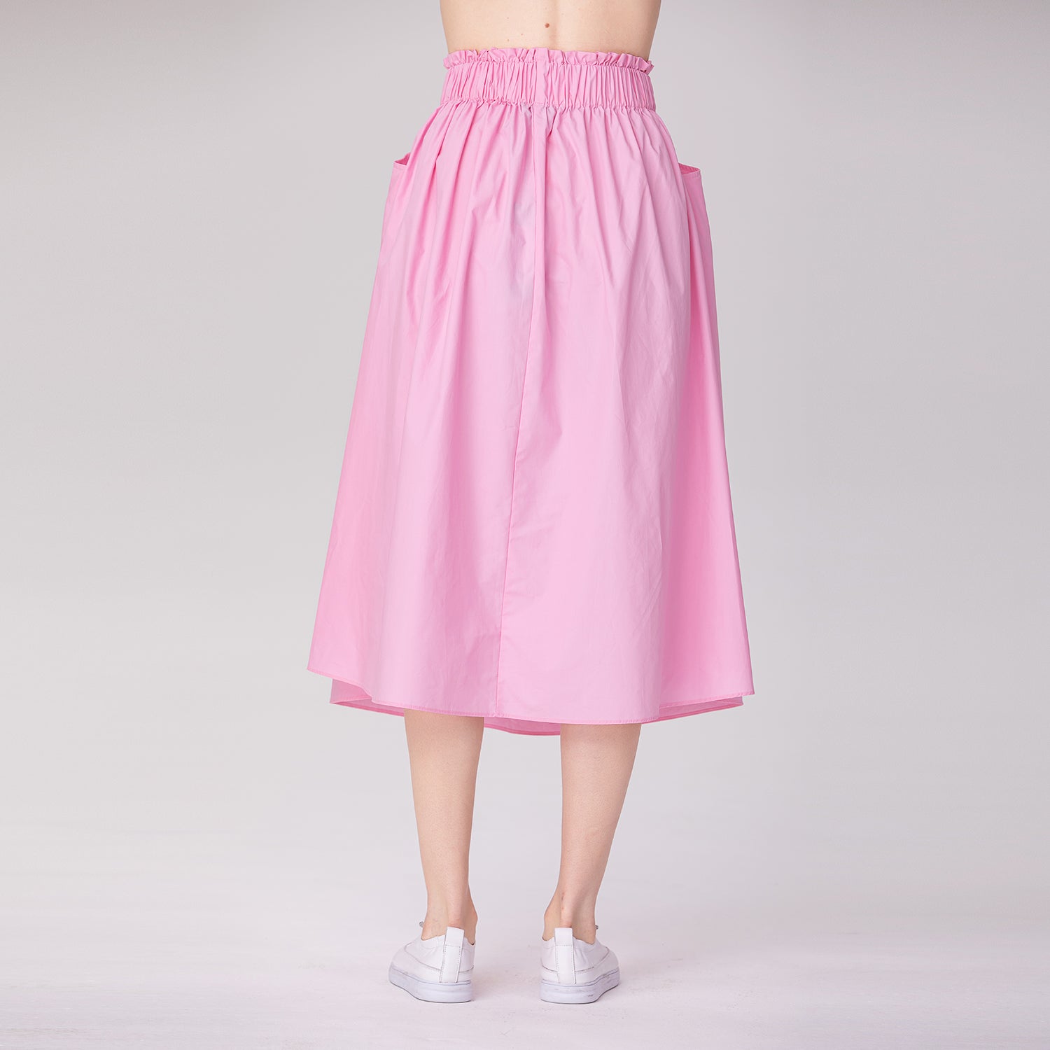 Jupe midi évasée en coton