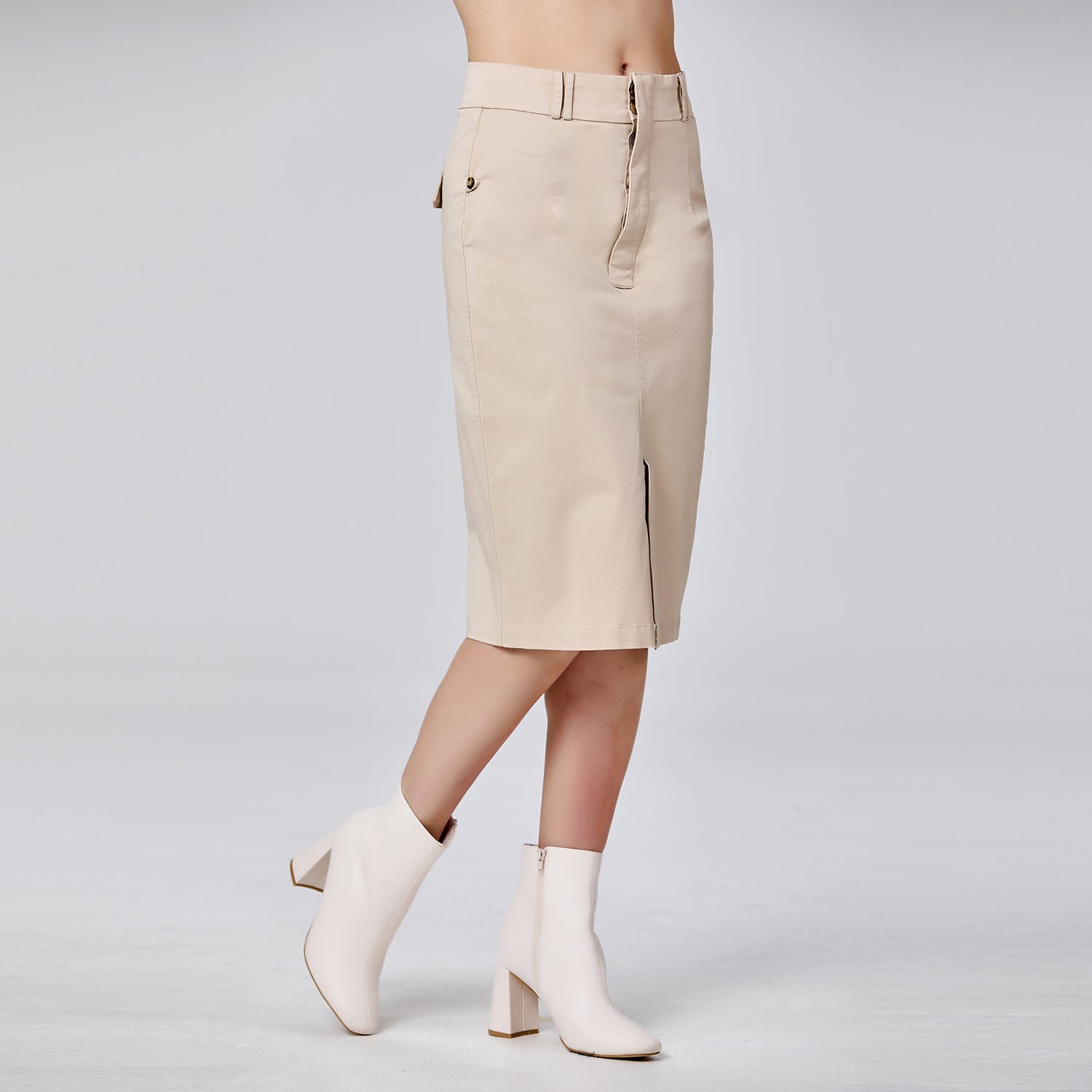 Jupe crayon en coton