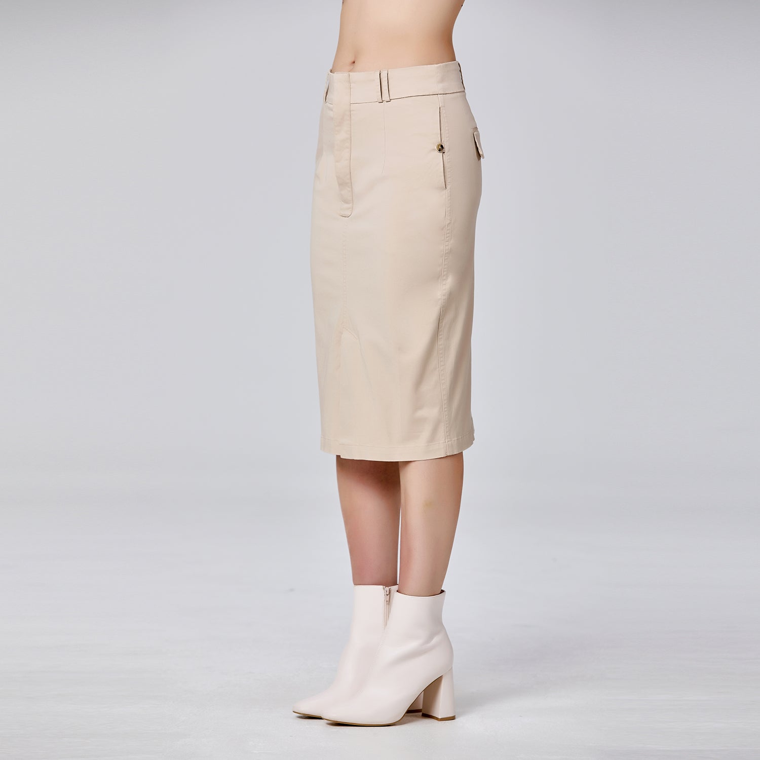 Jupe crayon en coton