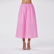 Jupe midi en coton avec poches