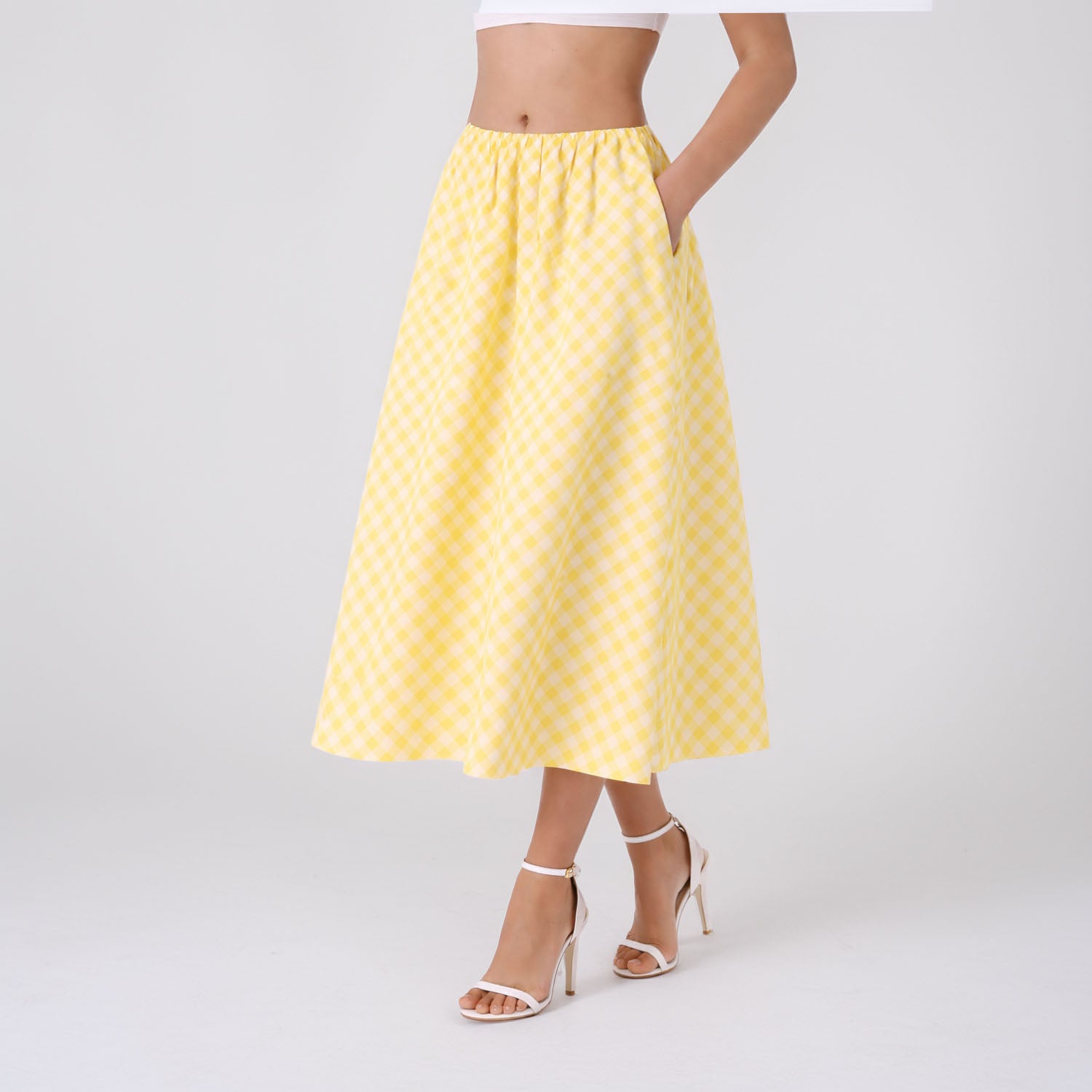 Jupe midi en coton avec poches - Smart & Joy