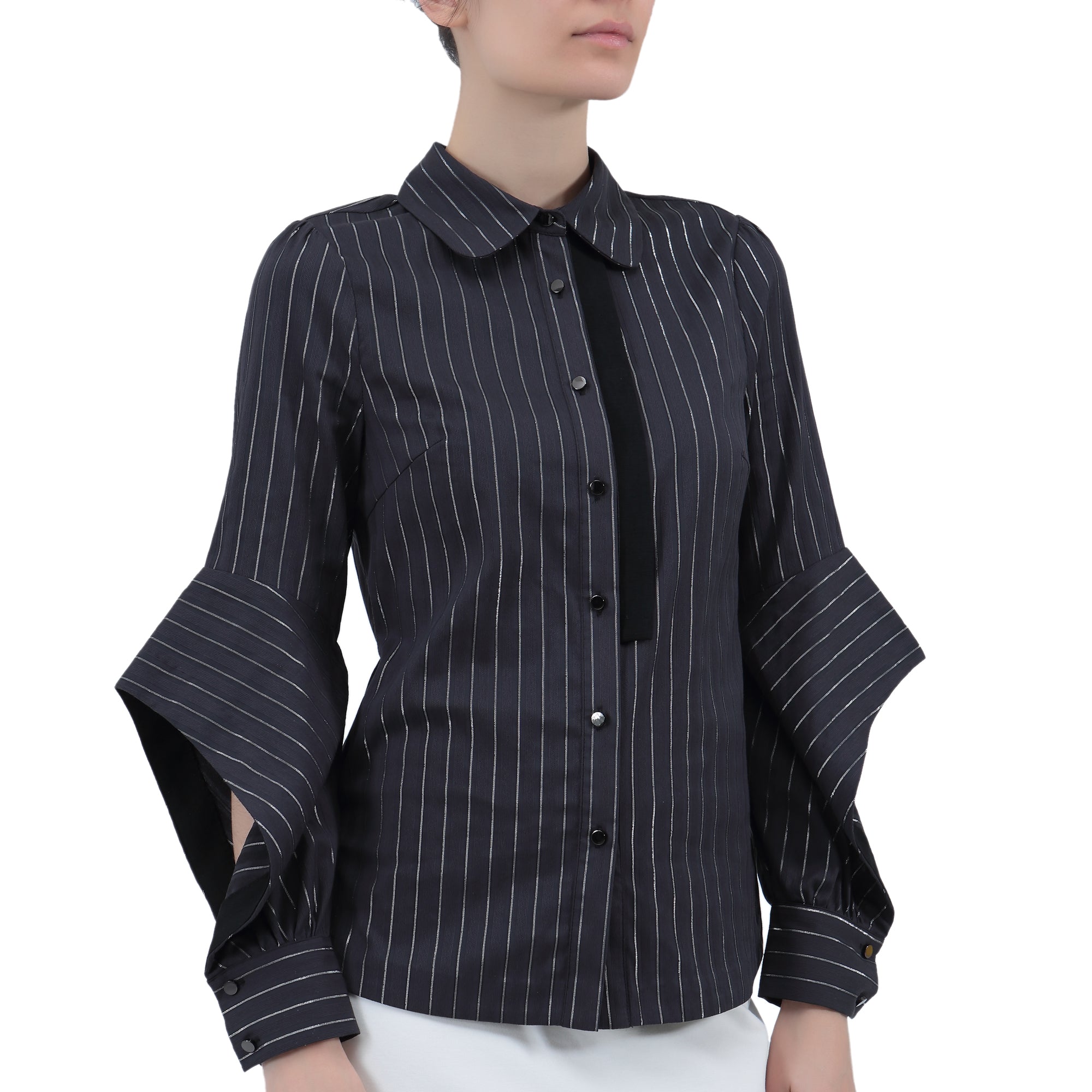 Chemise manches longues fendues aux avant-bras