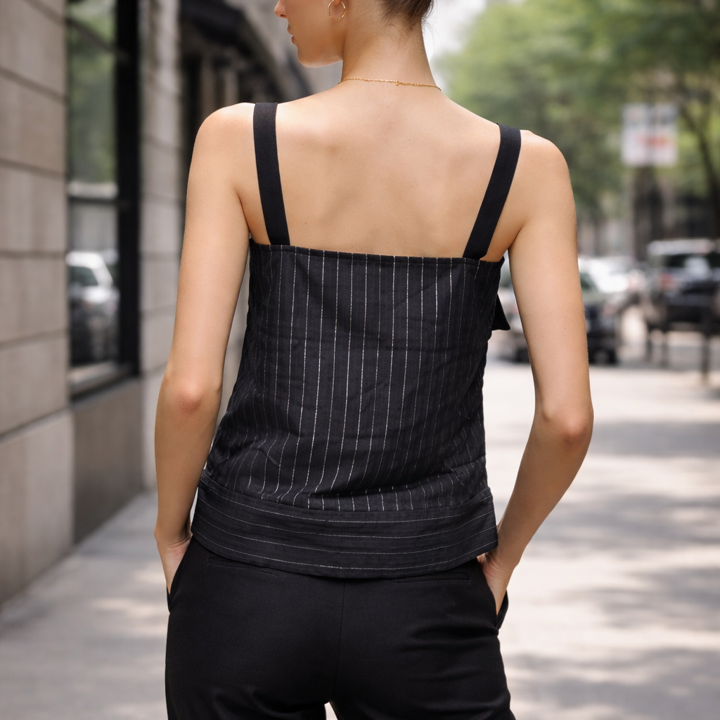 Top asymétrique avec ceinture nouée - Smart & Joy