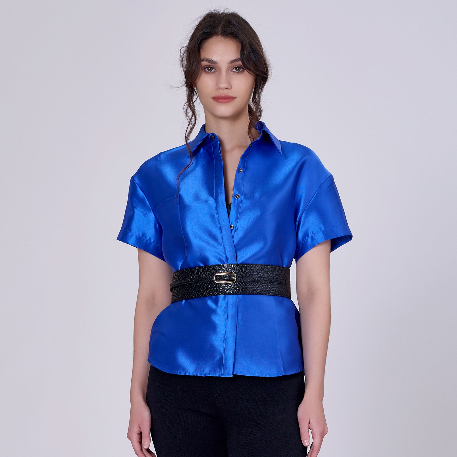 Chemise manches courte en taffetas