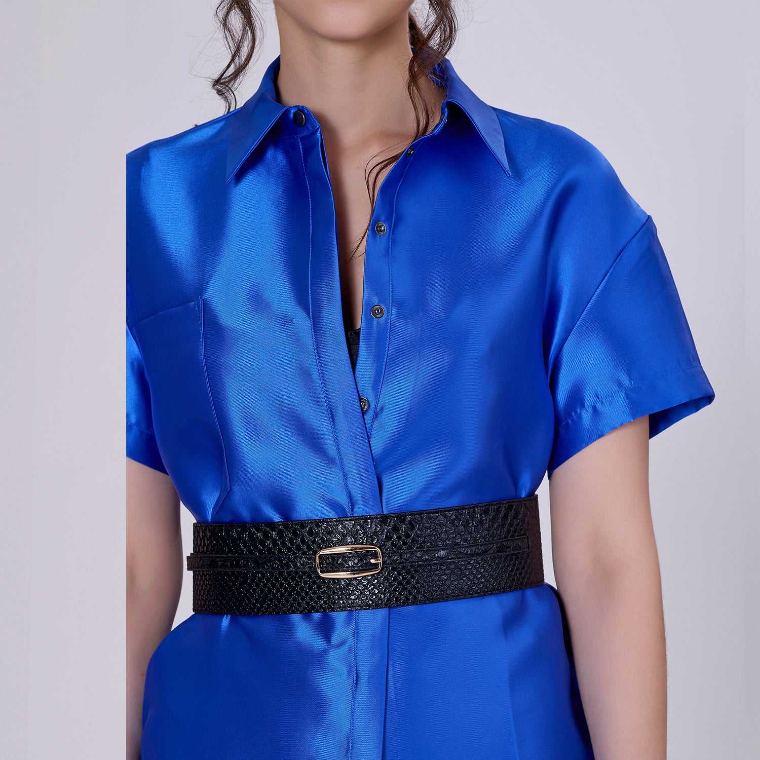 Chemise manches courte en taffetas