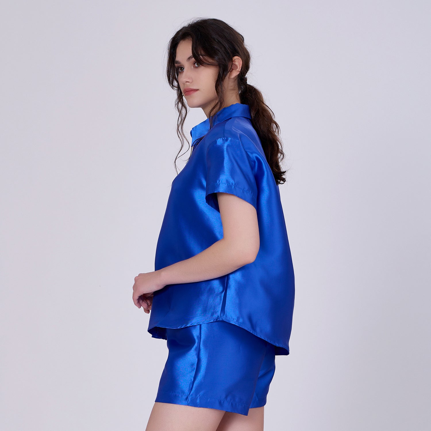 Chemise manches courte en taffetas