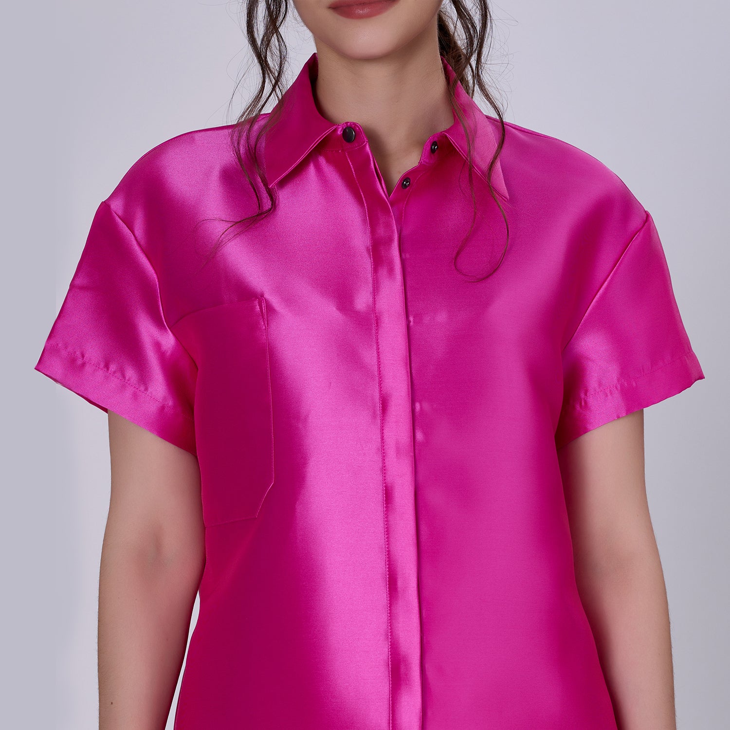 Chemise manches courte en taffetas