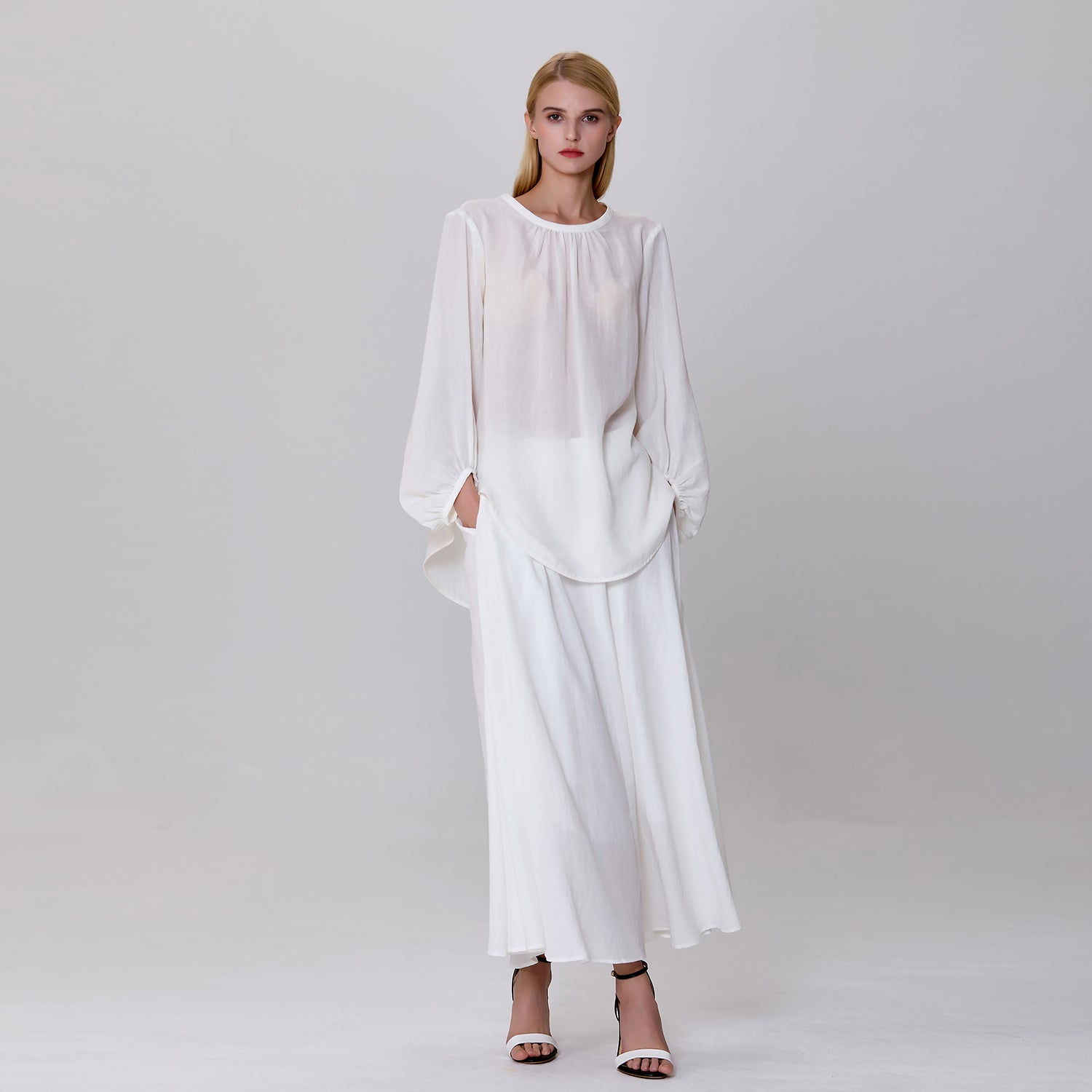 Blouse légère à col rond