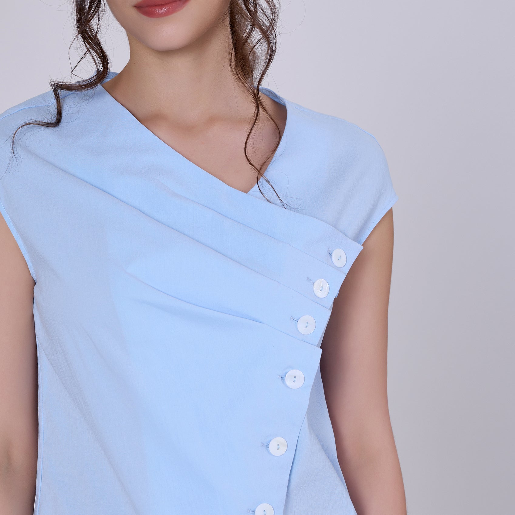 Top portefeuille asymétrique à plis