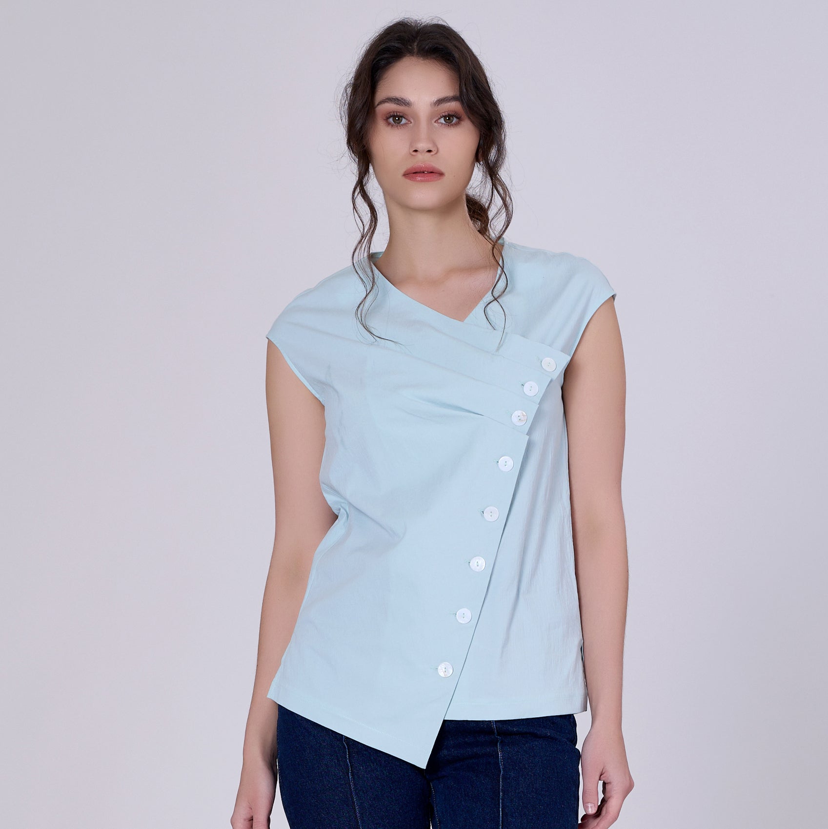 Top portefeuille asymétrique à plis