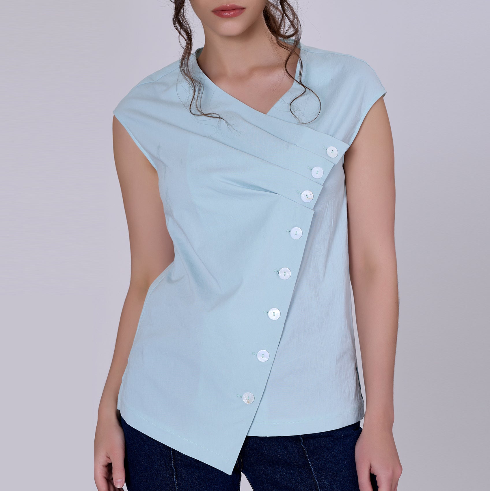 Top portefeuille asymétrique à plis