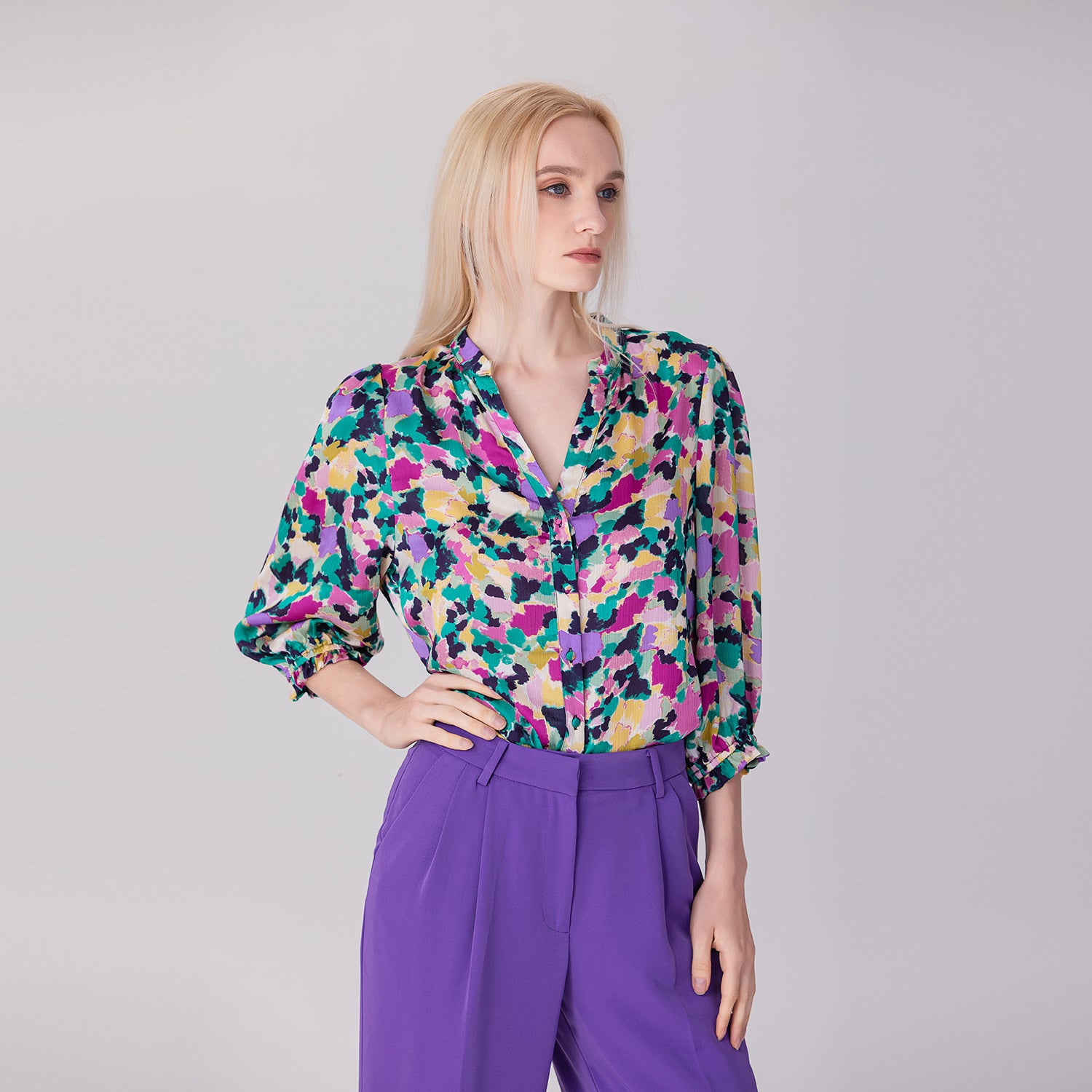 Blouse imprimée boutonnée - Smart & Joy