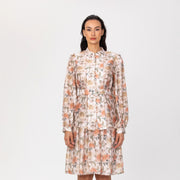 Chemise ceinturée à imprimé fleuri