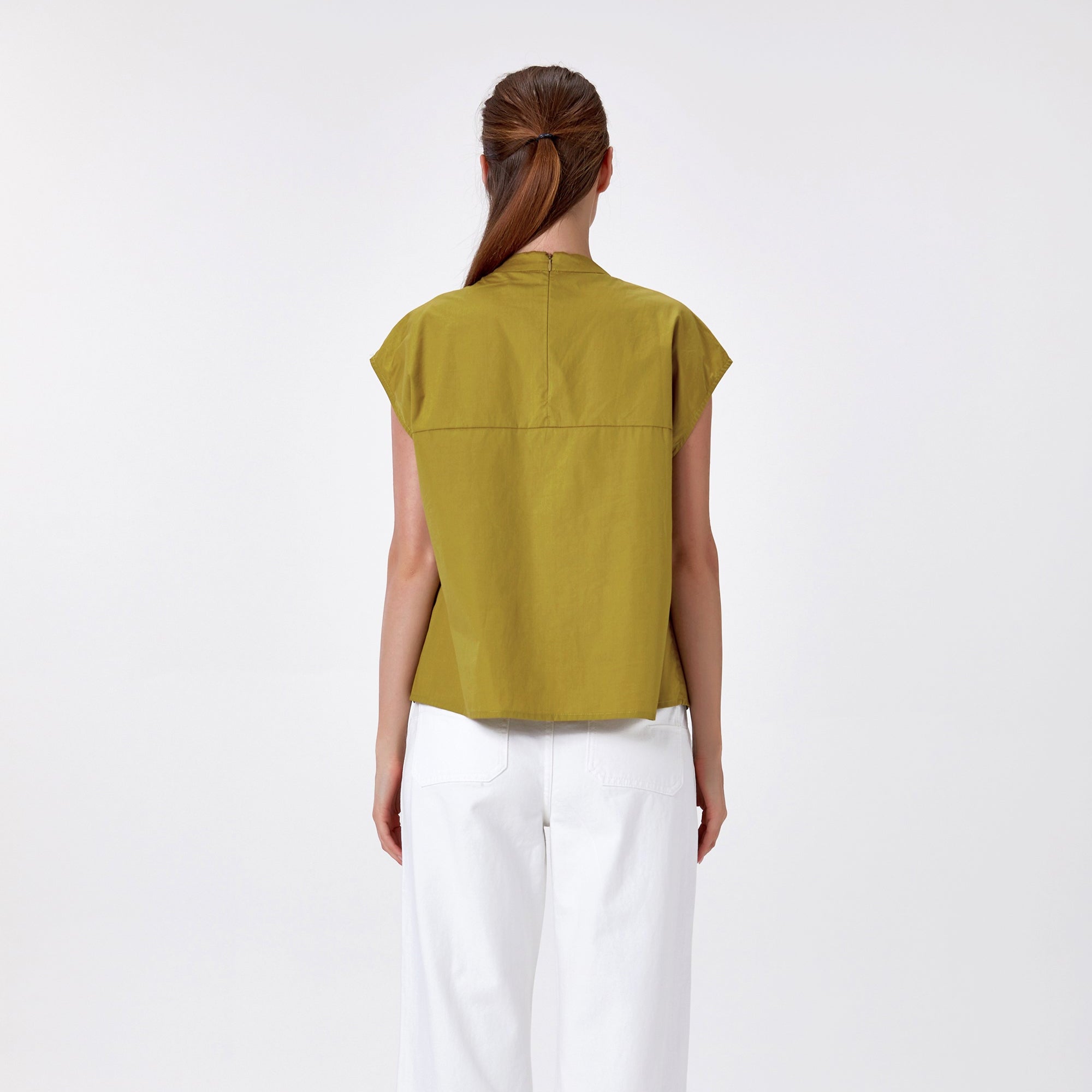 Top droit à col ruché et perles - Smart & Joy