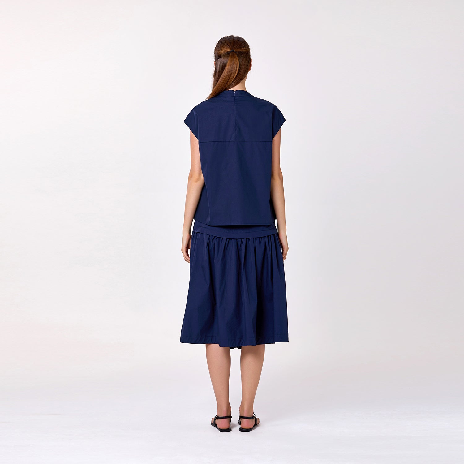 Top droit à col ruché et perles - Smart & Joy