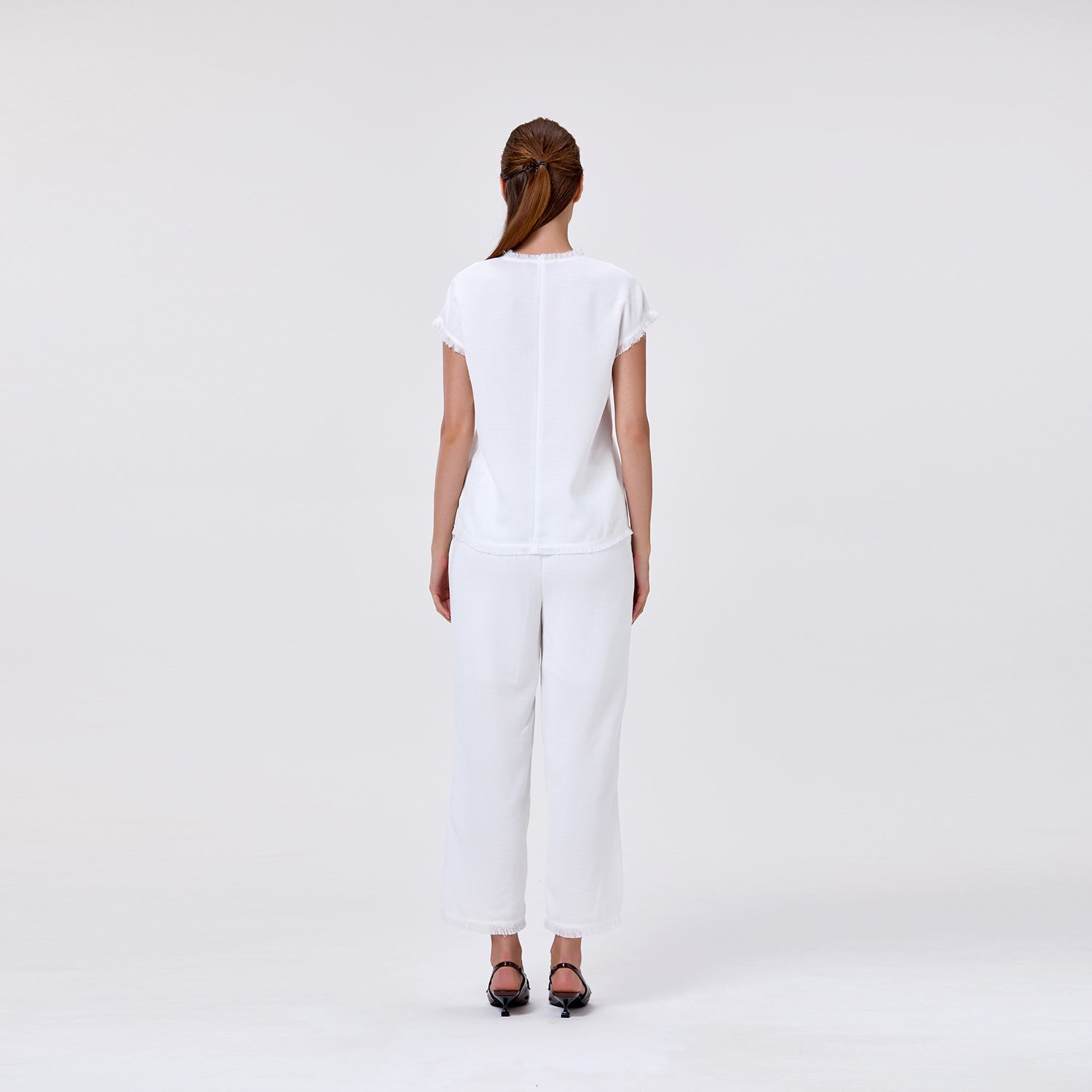 Top en maille légère à col rond