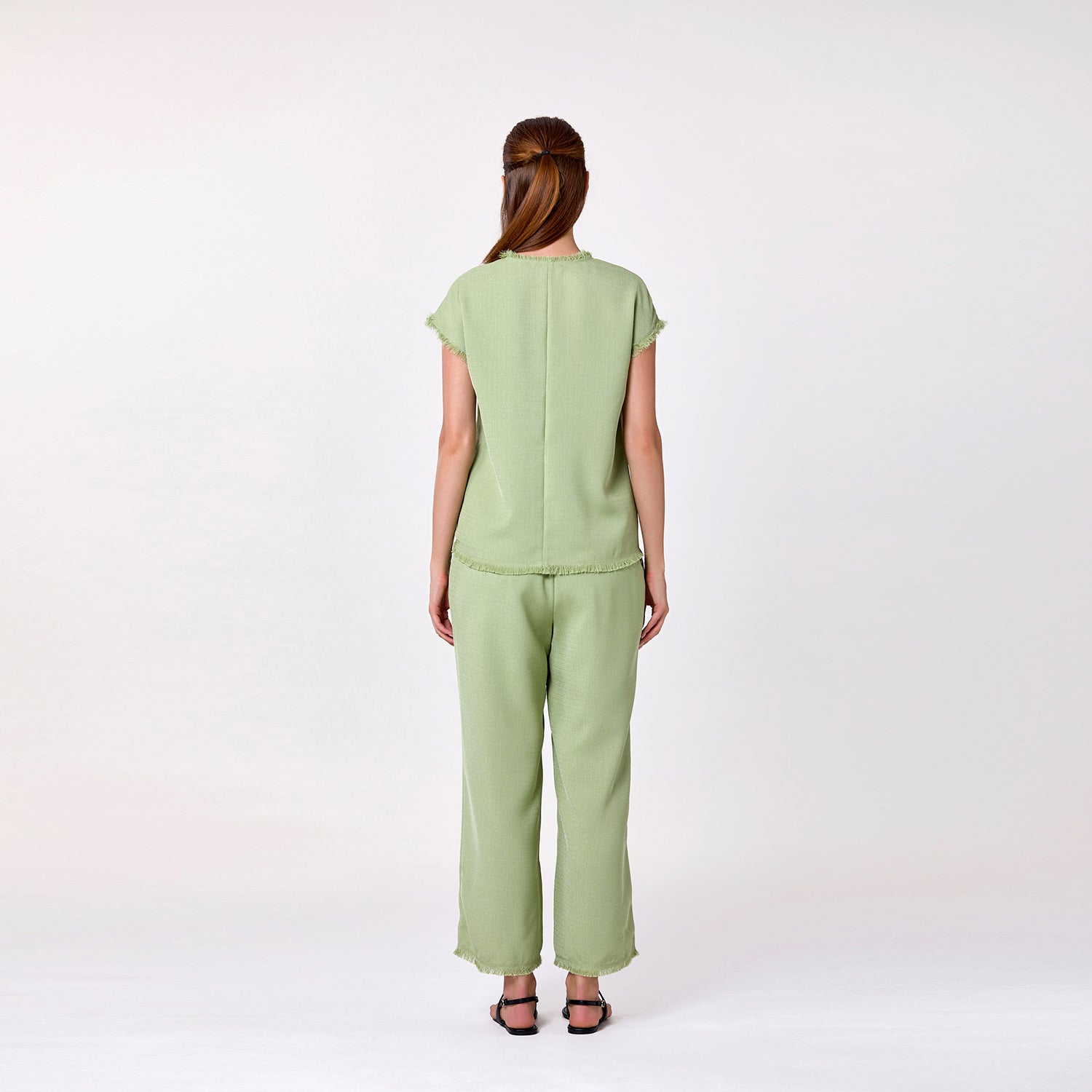 Top en maille légère à col rond