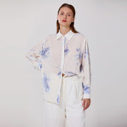 Chemisier manches longues et imprimé fleurs