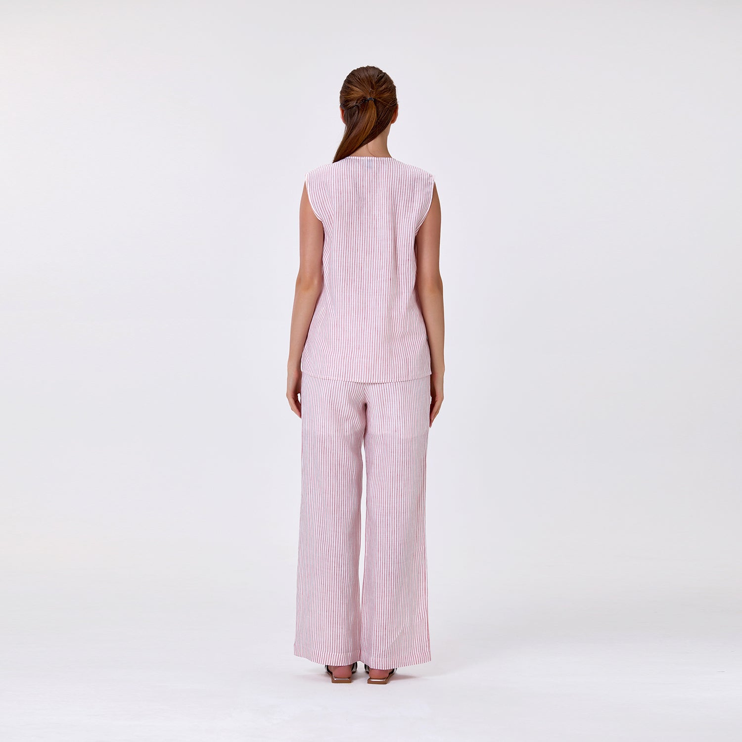 Top sans manches en lin