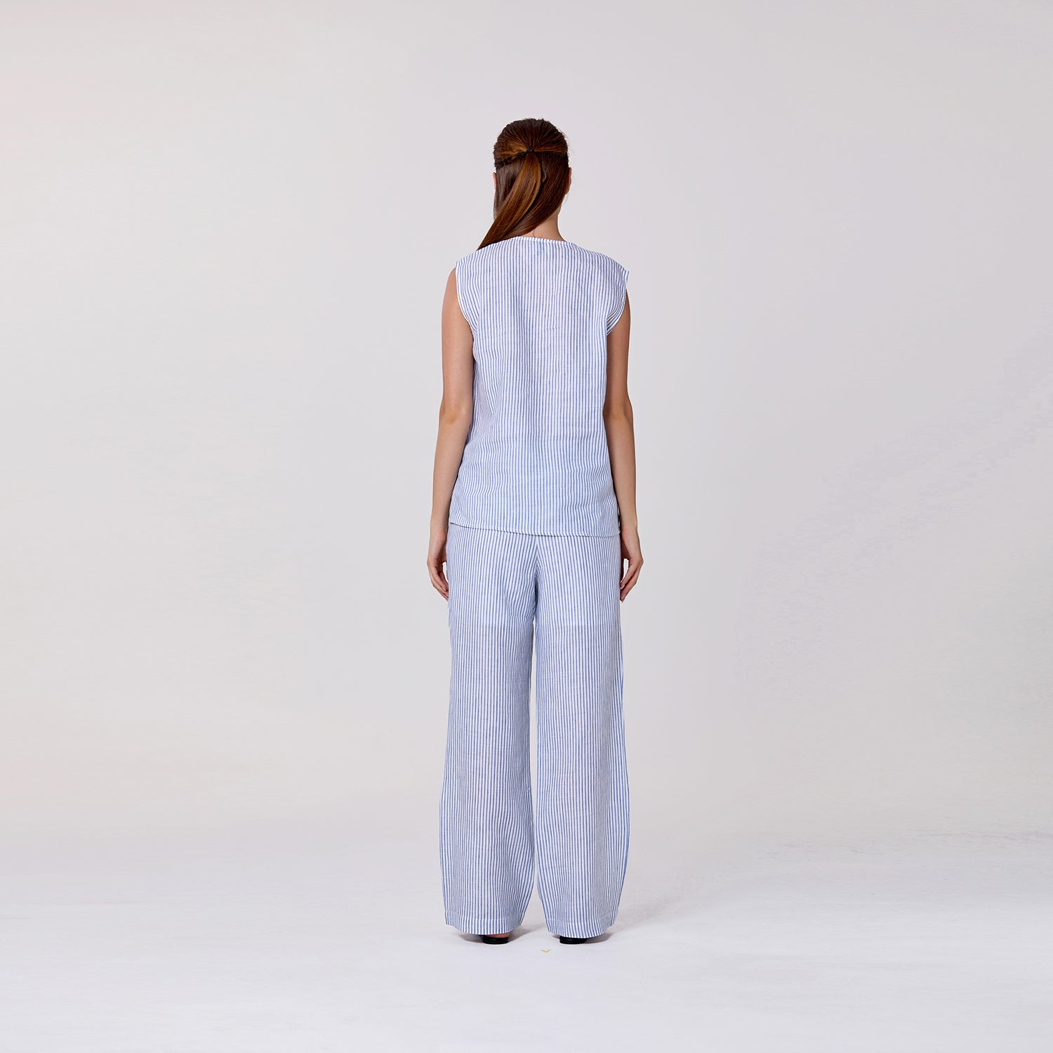 Top sans manches en lin