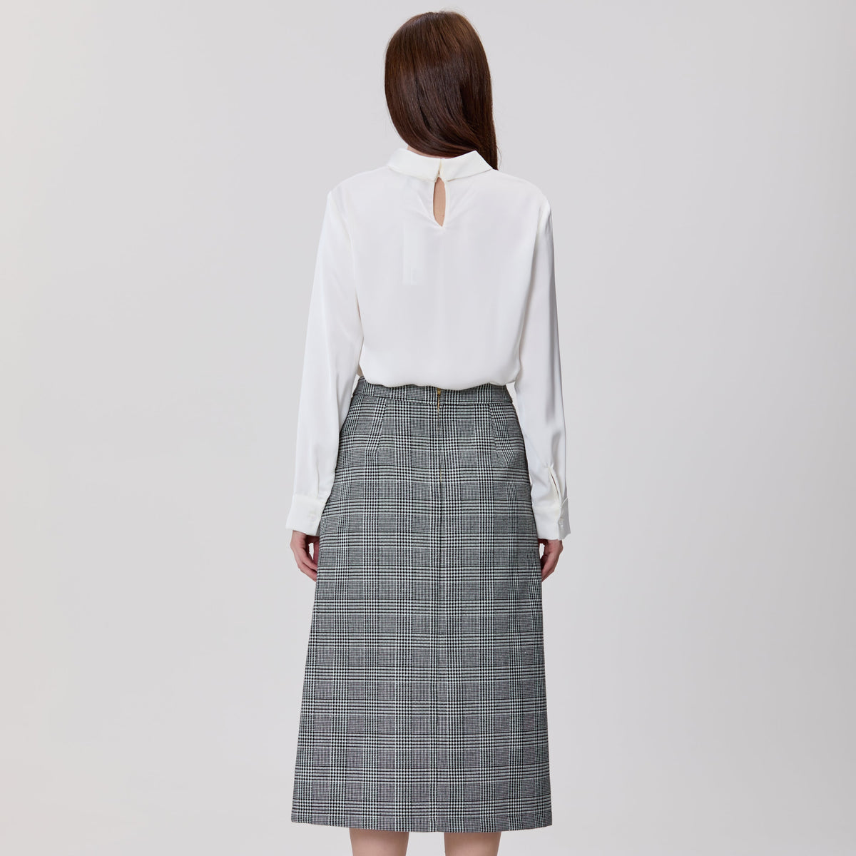 Blouse  à col montant et manches longues