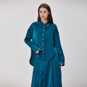 Chemise fluide oversize à manches longues