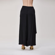 Pantalon large effet jupe portefeuille