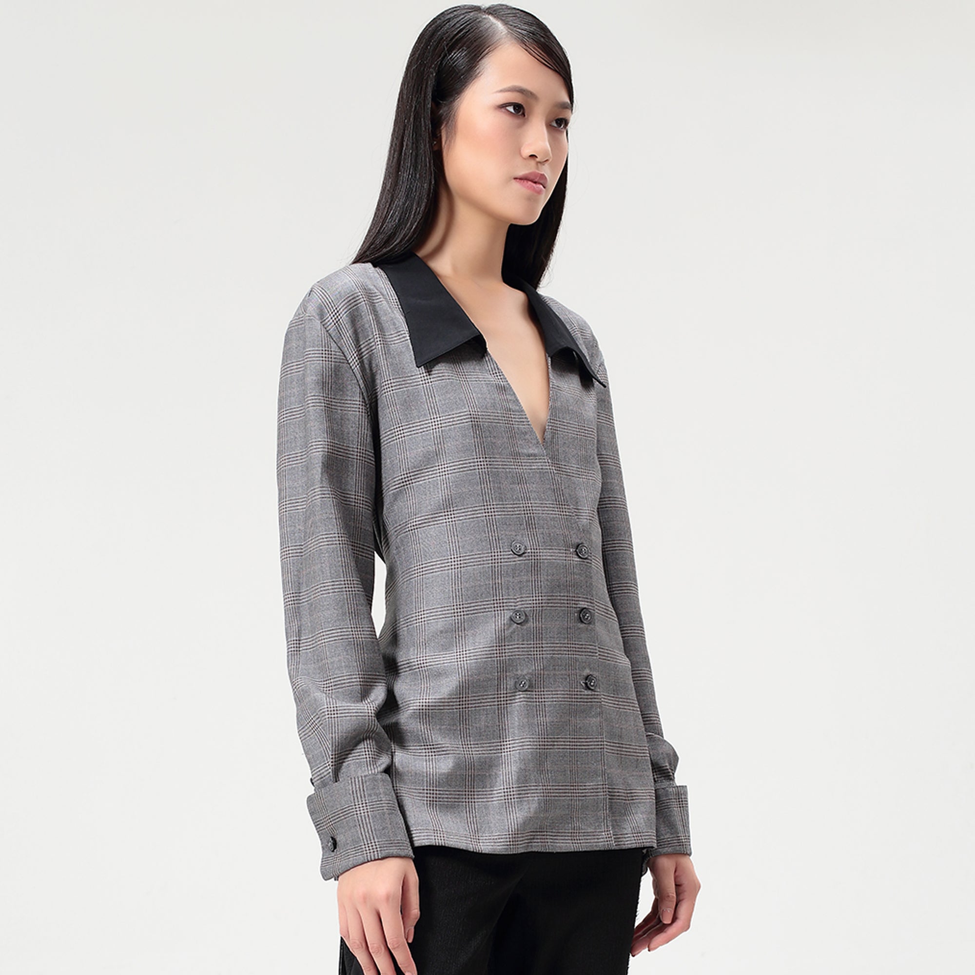 Chemise longue à double boutonnage