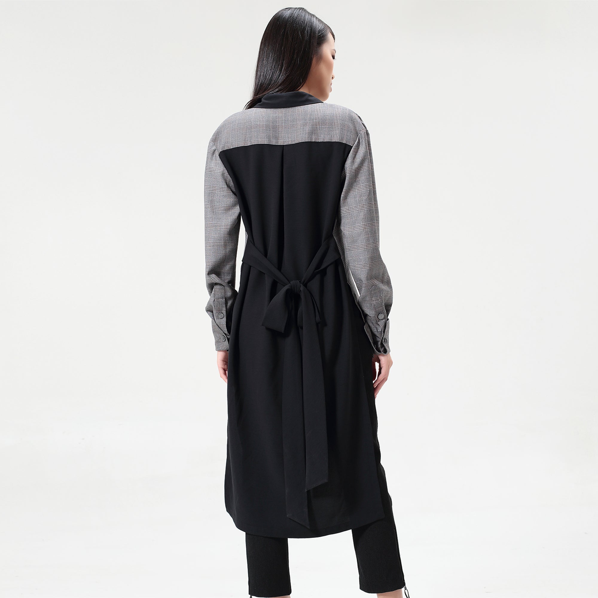 Chemise longue à double boutonnage