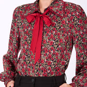 Chemise à imprimé col lavallière