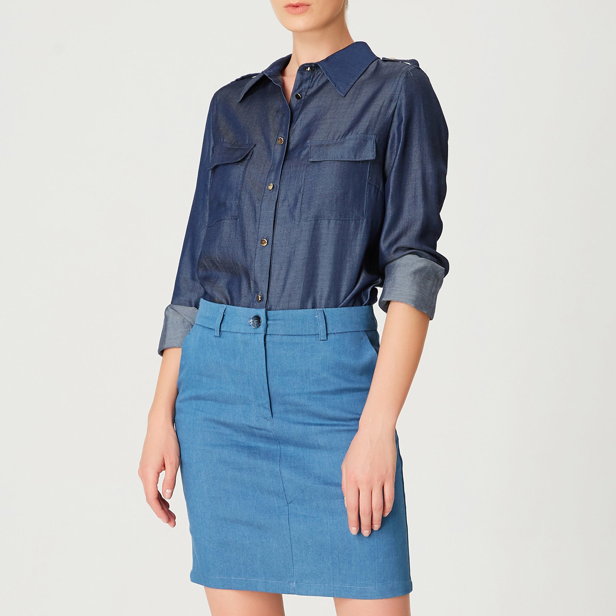 Chemise basique imitation jean