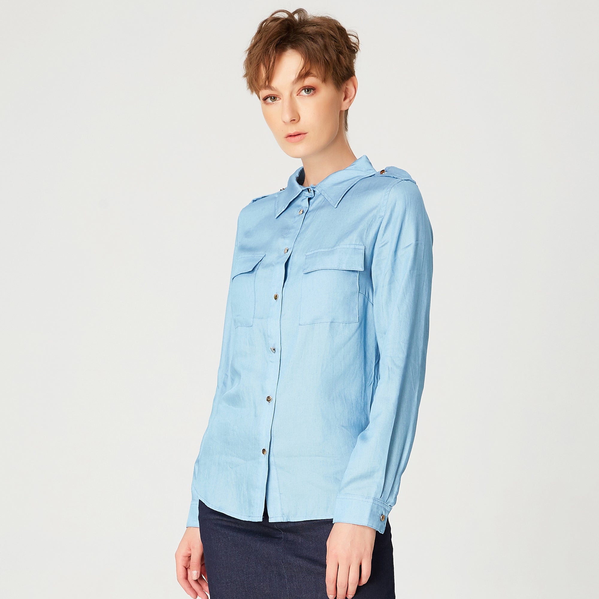 Chemise basique imitation jean