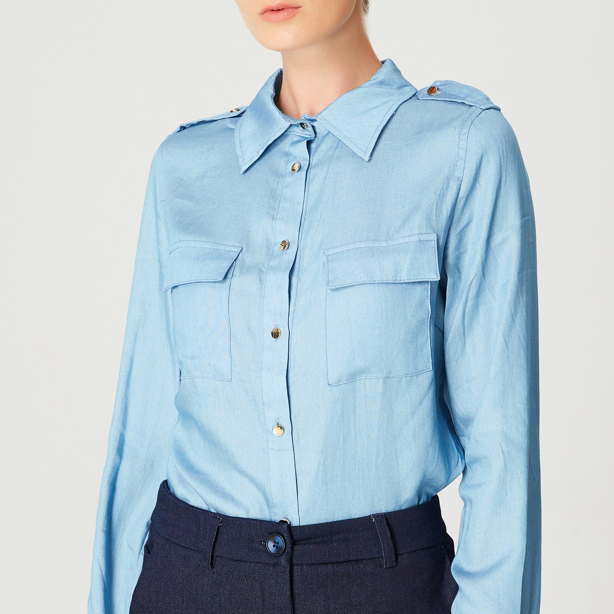 Chemise basique imitation jean