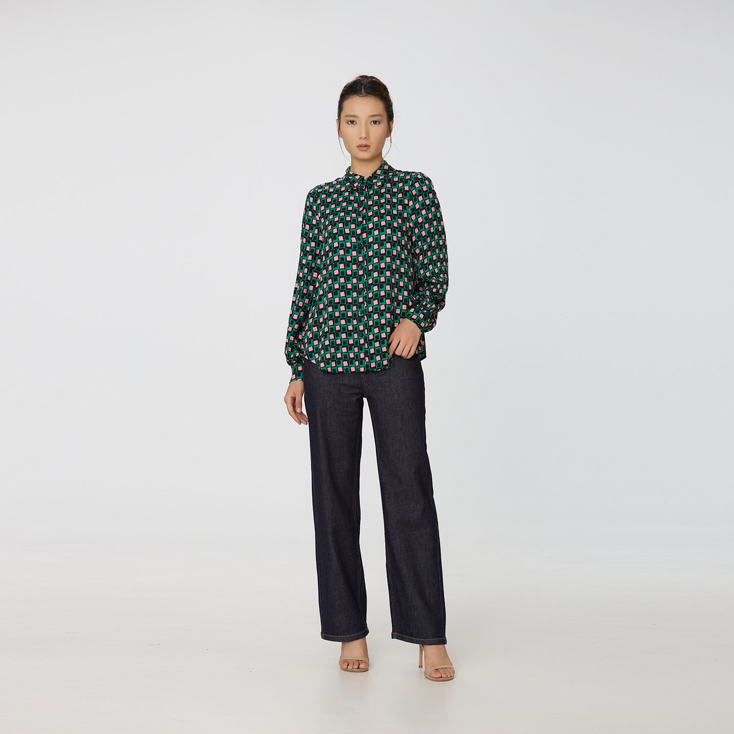 Chemise à imprimé géométrique