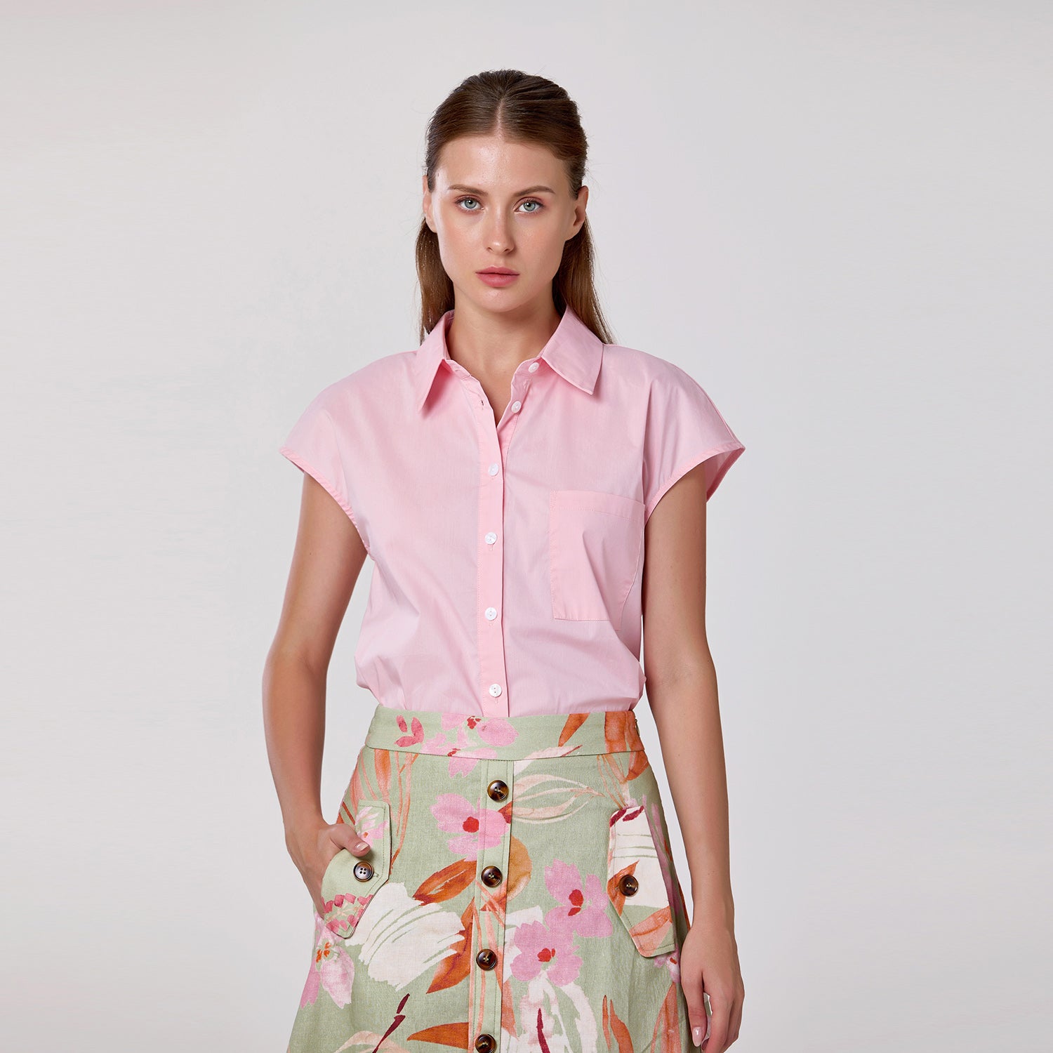 Chemisier manches courtes classique