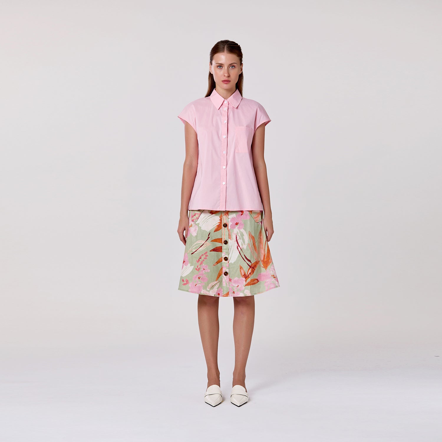 Chemisier manches courtes classique