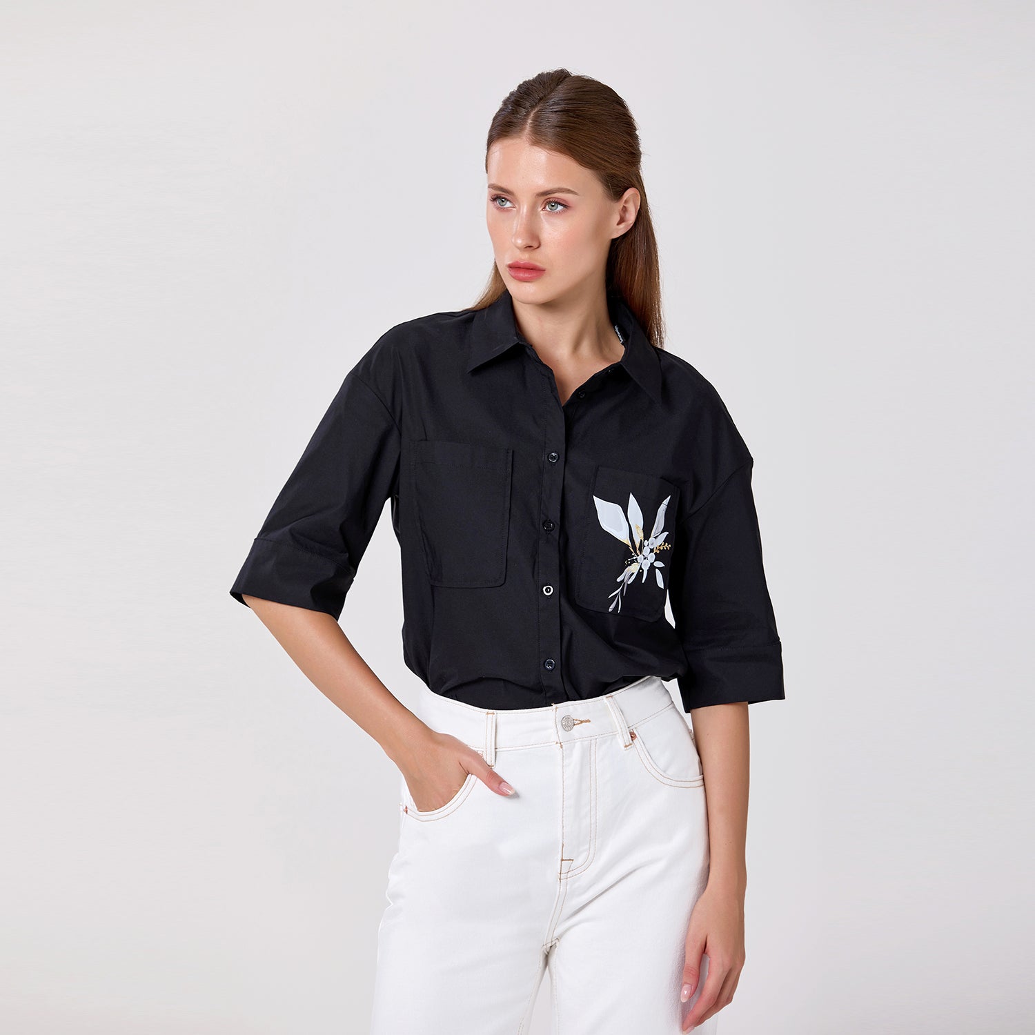 Chemise stretch coton