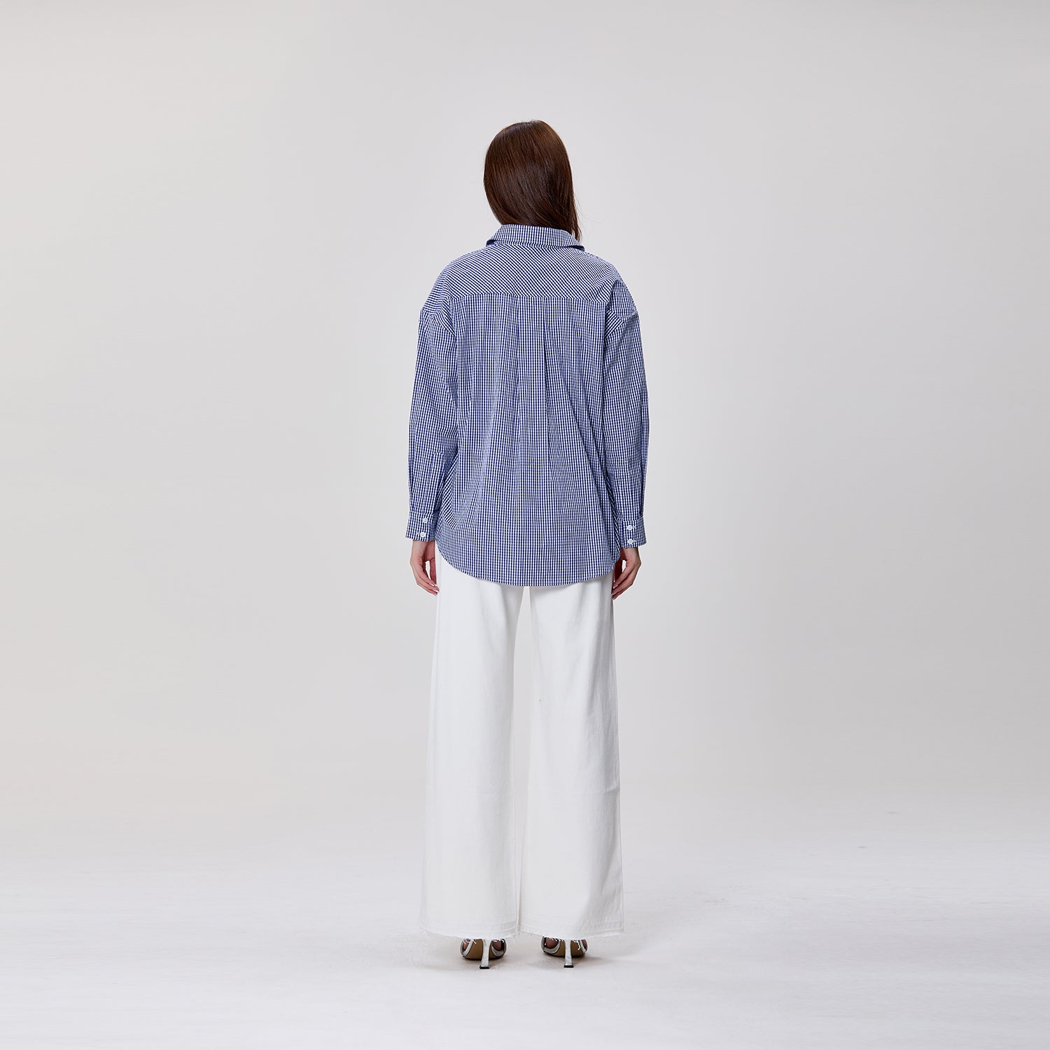 Chemise à rayures en coton avec poche poitrine brodée