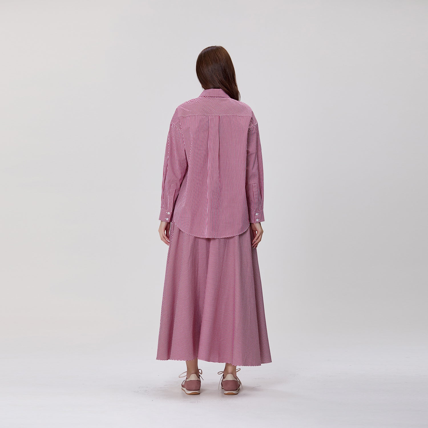 Chemise à rayures en coton avec poche poitrine brodée