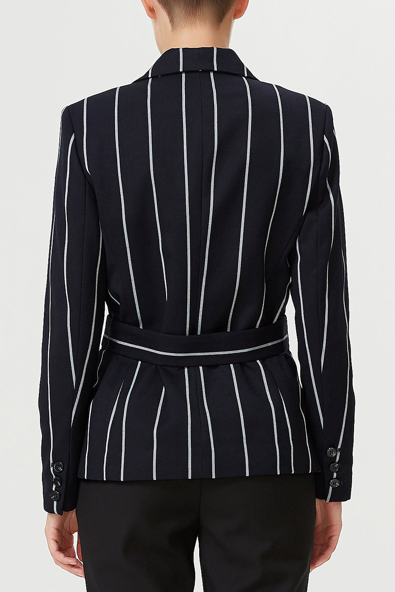 Blazer ajusté à fine rayures
